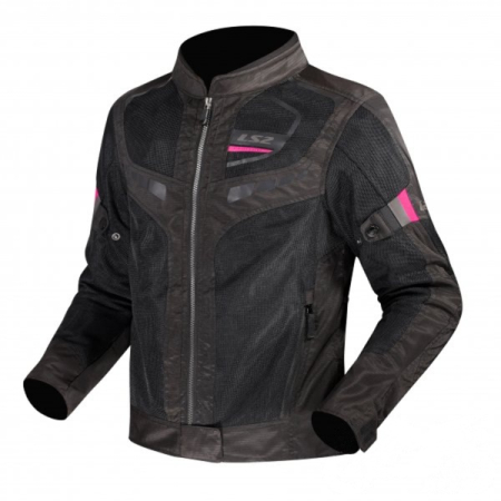 ECHIPAMENTE - Jacheta Moto, LS2, Garda Air, pentru dama, XL, negru/roz