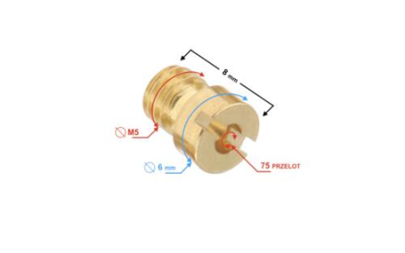 Motor/Sistem alimentare cu combustibil - Jigler carburator filet M5 diuza 75