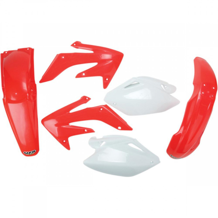 Suspensie Cadru - Kit plastice Honda CRF 250 ,2004-05, alb/rosu, culoare OEM