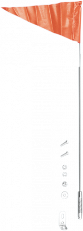 Suporti  ATV & UTV - Kit steag Sno Stuff portocaliu catarg telescopic