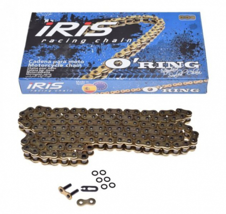 Transmisie - Lant transmisie Iris, cu o-ring, pas 520, zale 122L, culoare auriu