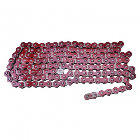 Transmisie - Lant transmisie moto, pas 420, 138 zale, culoare rosu
