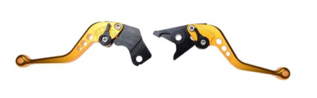 Suspensie Cadru - Manete ambreiaj si frana reglabile Suzuki SV650S 99-09/DL650 04-10, culoare galben