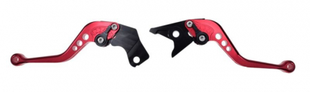 Suspensie Cadru - Manete ambreiaj si frana reglabile Suzuki SV650S 99-09/DL650 04-10, culoare rosu