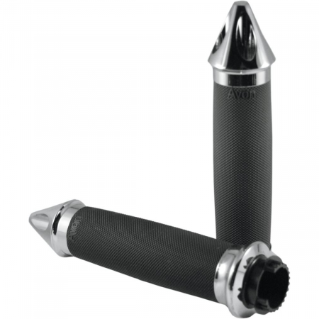 Suspensie Cadru - Mansoane accelratie Avon custom touring- 25,4mm diametru; Culoare Crom