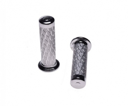 Mansoane - Mansoane moto + tub acceleratie, culoare crom