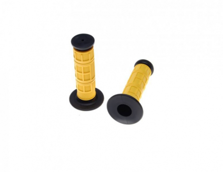 Suspensie Cadru - Mansoane moto WM, lungime 124 mm, culoare galben/negru