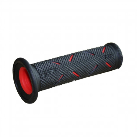 Suspensie Cadru - Mansoane Progrip 717- capat inchis; ghidon 22mm; L 122mm Culoare Negru/Rosu