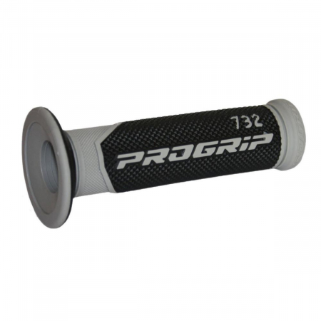 Suspensie Cadru - Mansoane Progrip 732- capat deschis; ghidon 22mm; L 125mm Culoare Negru/Gri