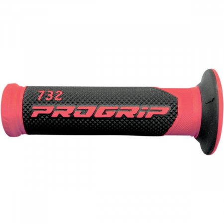 Suspensie Cadru - Mansoane Progrip 732- capat inchis; ghidon 22mm; L 125mm Culoare Negru/Rosu