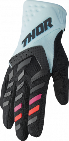 Manusi - Manusi atv/cross dame Thor Spectrum, culoare negru/alb menta, marime S