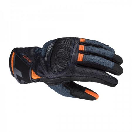 Manusi - Manusi moto piele/textil LS2 Air Raptor, culoare negru/portocaliu, marime M