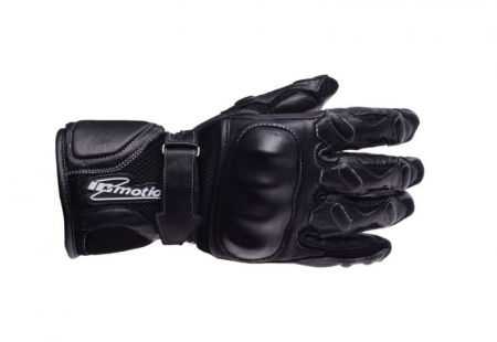 Manusi - Manusi moto piele/textil lungi, culoare negru, marime L