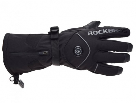 Manusi - Manusi moto/snowmobil, incalzite electric ROCKBROS, marime L, culoare negru