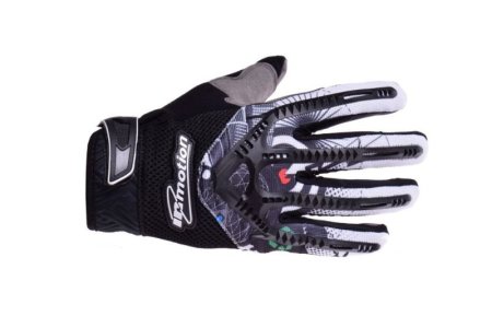 Echipament Cross & ATV - Manusi moto, WM , piele/textil , culoare Negru/Alb , marime XXL