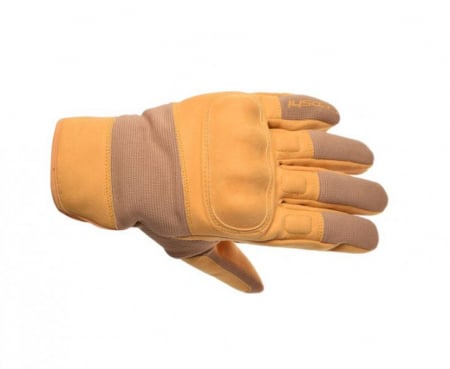 Manusi - Manusi piele cu protectii Leoshi, culoare maro deschis, marime L