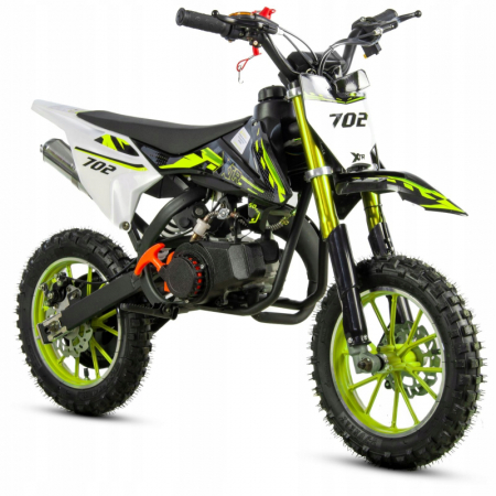 Motociclete & ATV - Mini Cross XTR 702, 50cc, 2 timpi, pornire sfoara, roti 10 inch, culoare negru/verde
