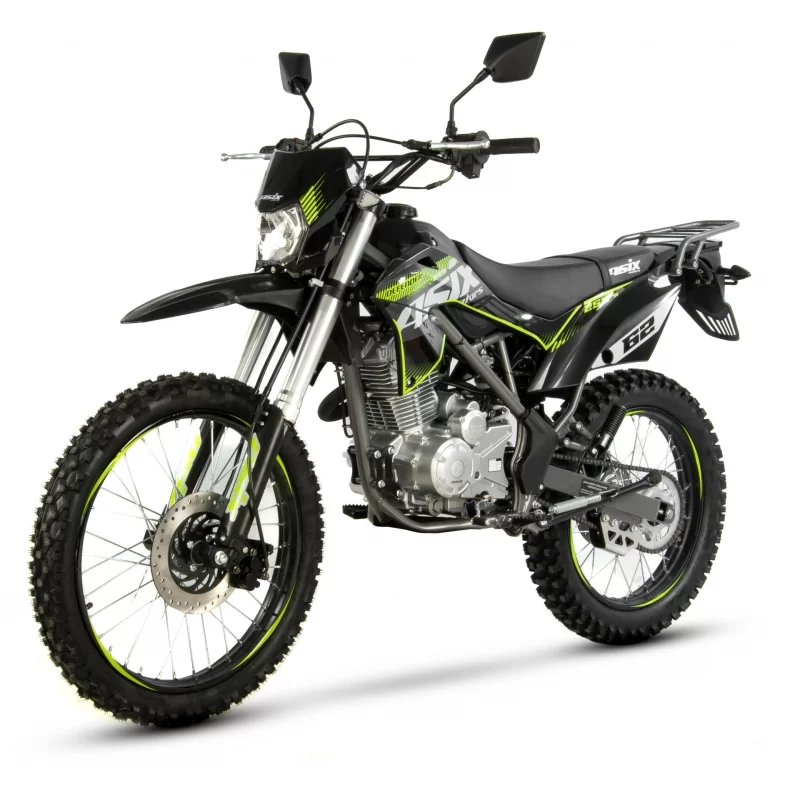 Motociclete & ATV - Motocicleta Cross/Enduro Asix Defender XB82, 250cc, roti 21/18", culoare negru/lime, pornire electric/picior