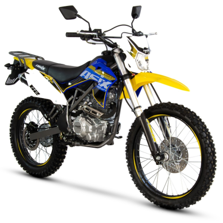 MOTOCICLETE & ATV - Motocicleta Cross/Enduro Asix XB72, 150cc, roti 19/16", culoare galben/albastru, pornire electric/picior