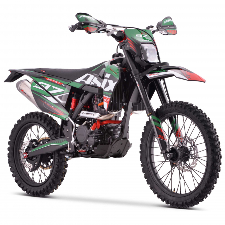 Motociclete & ATV - Motocicleta Cross/Enduro Asix XT97, 300cc, roti 21/18", culoare negru/verde, pornire electric/picior