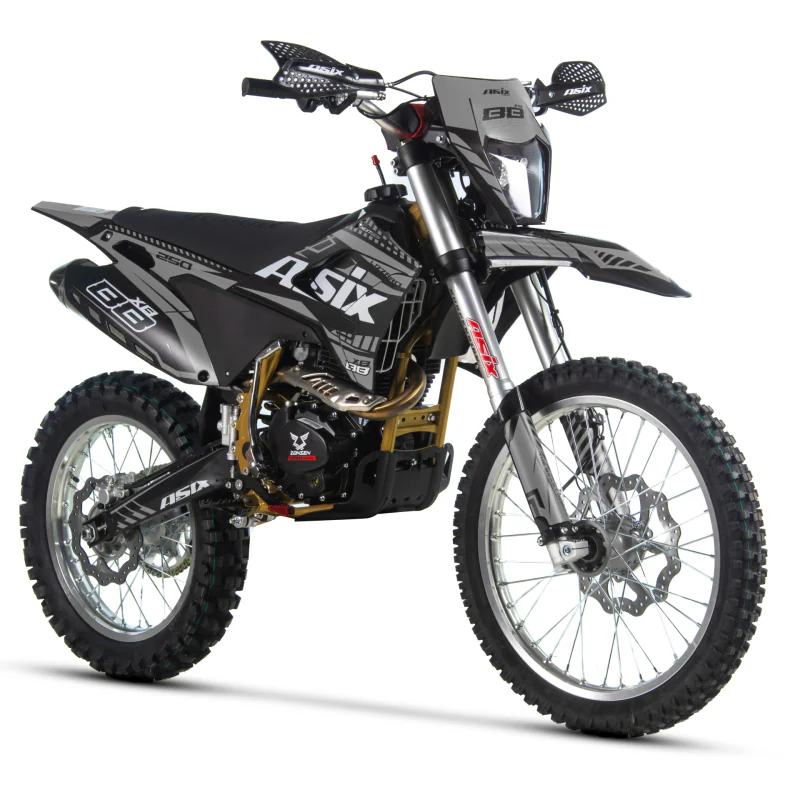 Motociclete & ATV - Motocicleta Cross/Enduro Asix XB88 A2, 250cc, roti 21/18", culoare negru/gri, pornire electric/picior