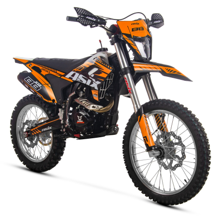 MOTOCICLETE & ATV - Motocicleta Cross/Enduro Asix XB88 A3, 300cc, roti 21/18", culoare negru/portocaliu, pornire electric/picior