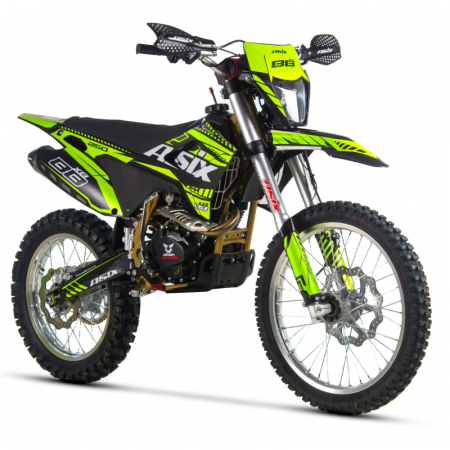 Motociclete & ATV - Motocicleta Cross/Enduro Asix XB88 A2, 250cc, roti 21/18", culoare negru/lime, pornire electric/picior