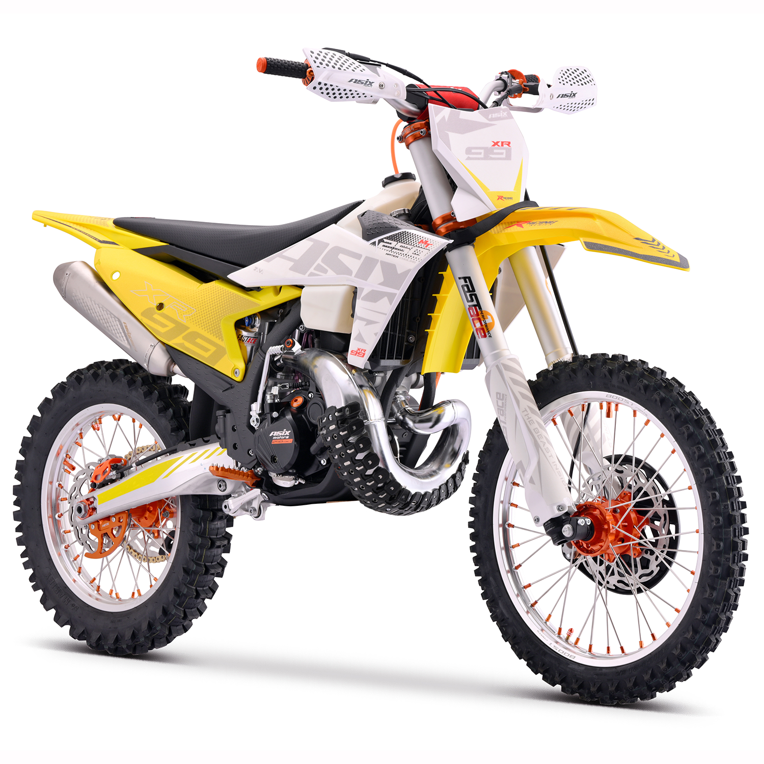 MOTOCICLETE & ATV - Motocicleta Cross Asix XR99,250cc,2timpi,racire apa,21/18,electromotor,galben