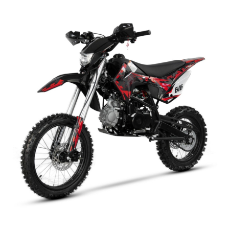 Motociclete & ATV - Motocicleta Cross/Enduro copii 4T XTR 616, 150cc, roti 19/16, cu far, pornire electromotor, culoare negru/rosu