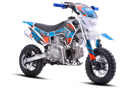 Motociclete & ATV - Motocicleta Enduro Barton NXT, 90cc, 4T, roti 10", culoare rosu/albastru