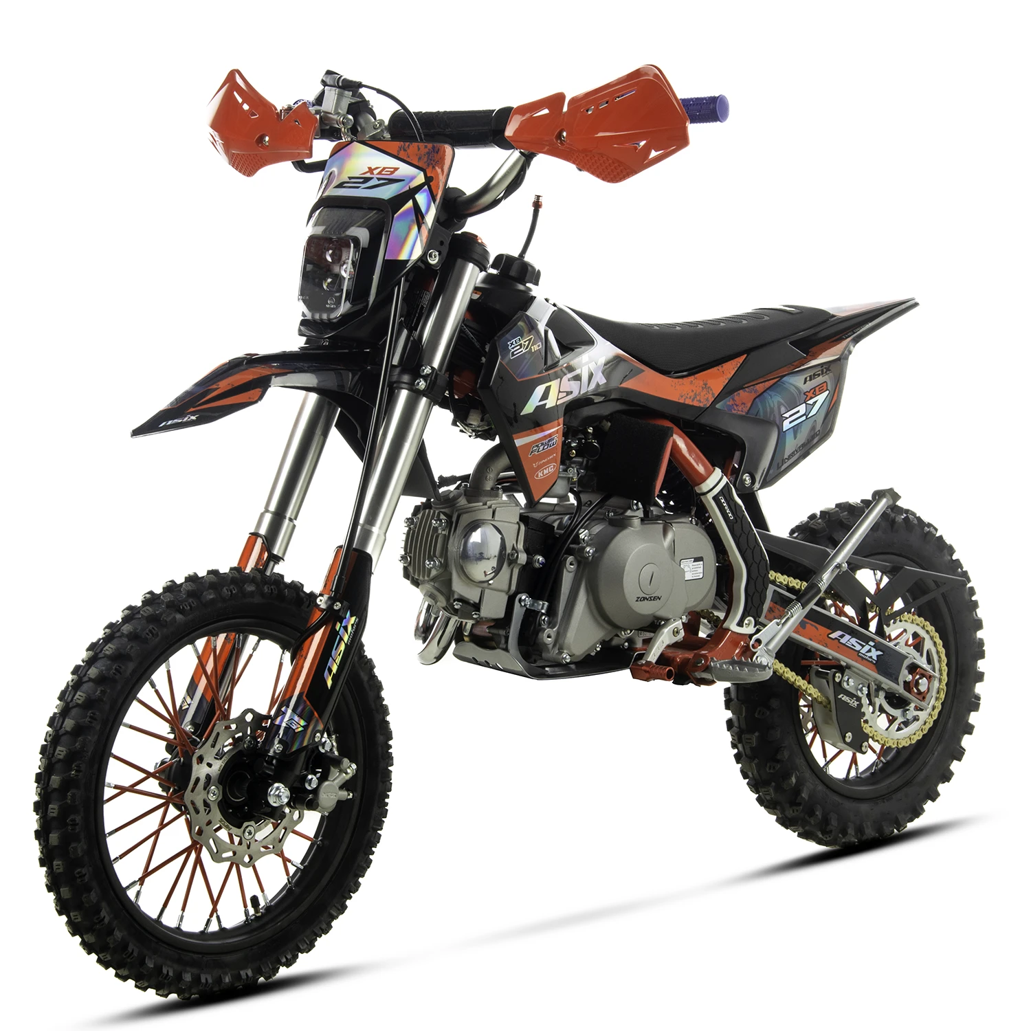 Motociclete & ATV - Motocicleta Enduro/Cross Asix XB27, 110cc, 4T, roti 14"/12", far, pornire electromotor, semi-automat, culoare rosu/gri