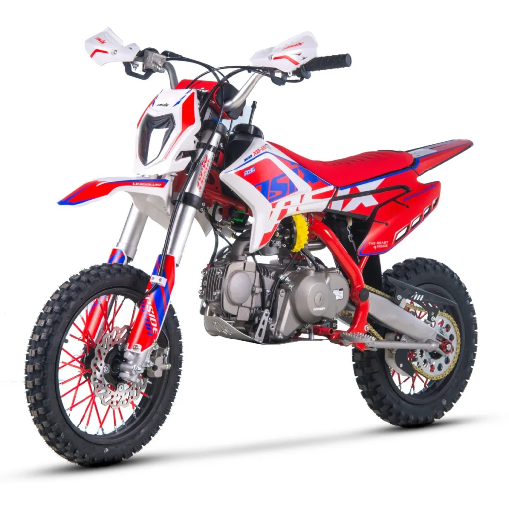 MOTOCICLETE & ATV - Motocicleta Enduro/Cross Asix XB28 110cc,roti 14/12, automat, pornire electrica, far, culoare rosu/albastru