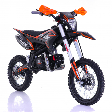 Motociclete & ATV - Motocicleta Enduro/Cross Asix XB48 125cc, 4T, roti 17"/14", 4 viteze, pornire electromotor, negru/portocaliu