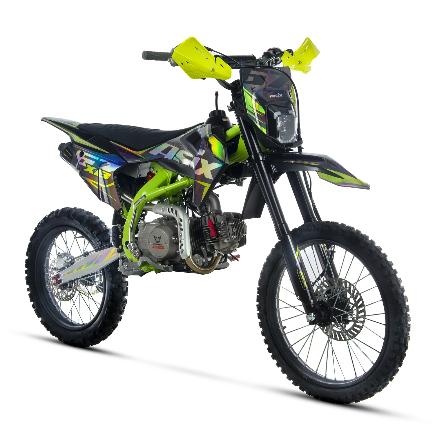 Motociclete & ATV - Motocicleta Enduro/Cross Asix XB67 125cc, 4T, roti 19"/16", 4 viteze, pornire electromotor, negru/verde