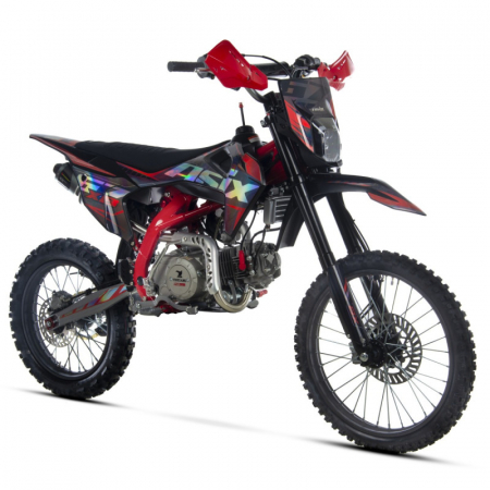 Motociclete & ATV - Motocicleta Enduro/Cross Asix XB67 140cc, 4T, roti 19"/16", 4 viteze, pornire electromotor, culoare negru/rosu