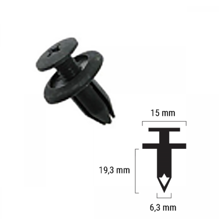 Suspensie Cadru - Nit plastic, Suzuki 09409073055PK, RMS, 1 bucata