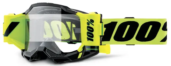 Echipament Cross & ATV - Ochelari atv/cross 100% Accuri 2 ForeCast Roll-Off, lentila clara, culoare rama galben neon