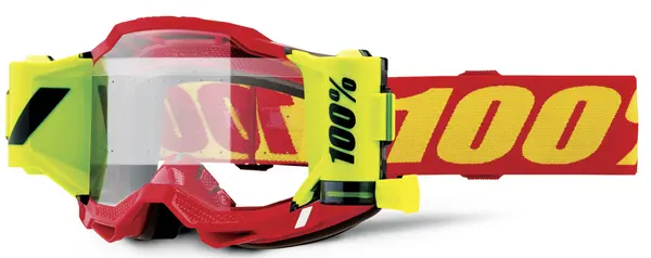 Echipament Cross & ATV - Ochelari atv/cross 100% Accuri 2 ForeCast Roll-Off, lentila clara, culoare rama rosu