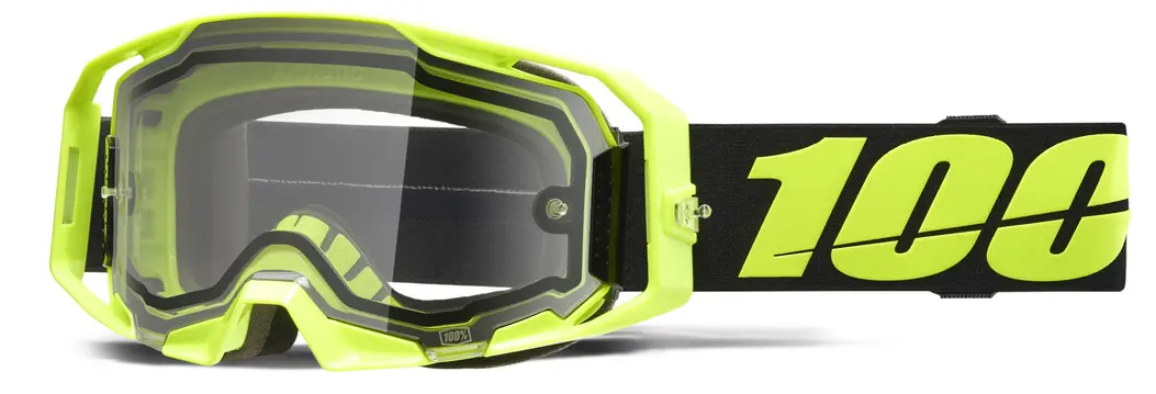 Echipament Cross & ATV - Ochelari atv/cross 100% Armatic Enduro Dual Pane, lentila clara, culoare rama galben neon