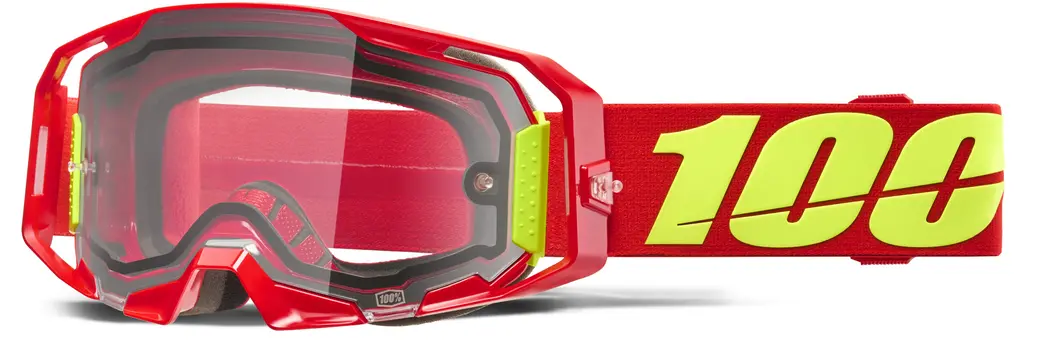 Echipament Cross & ATV - Ochelari atv/cross 100% Armatic Enduro Dual Pane, lentila clara, culoare rama rosu