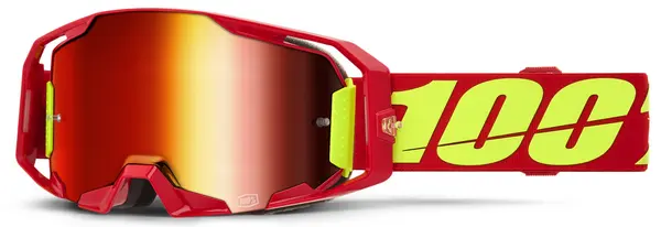Echipament Cross & ATV - Ochelari atv/cross 100% Armatic, lentila oglinda rosie, culoare rama rosu