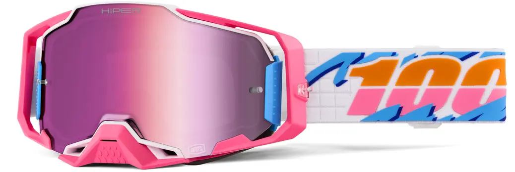 Echipament Cross & ATV - Ochelari atv/cross 100% Armega LeFreak HiPER, lentila oglinda roz