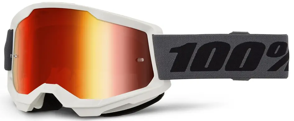 Echipament Cross & ATV - Ochelari atv/cross 100% Strata 2 Grey, lentila oglinda rosie