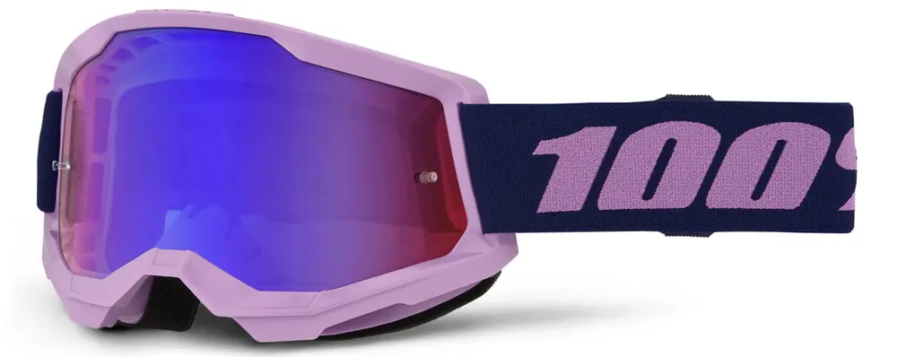 Echipament Cross & ATV - Ochelari atv/cross 100% Strata 2 Purple, lentila oglinda rosie/albastra