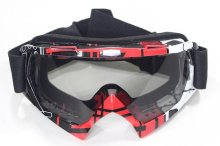 Echipament Cross & ATV - Ochelari coss/enduro/atv, WB P-25,rama rosu,alb,negru,sticla transparenta