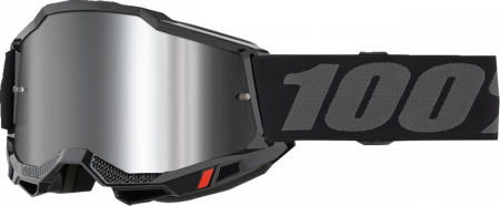 Ochelari - Ochelari cross/atv 100% Accuri 2 Black, lentila oglinda, culoare rama negru