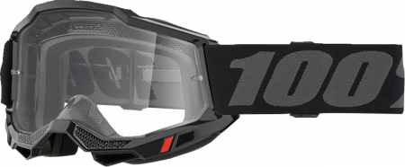 Ochelari - Ochelari cross/atv 100% Accuri 2 Black, lentila transparenta, culoare rama negru