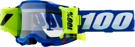 Ochelari - Ochelari cross/atv 100% Accuri 2 Forecast, lentila clara, culoare rama albastru