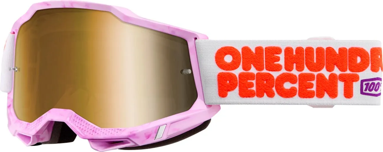 Ochelari - Ochelari cross/atv 100% Accuri 2 Hundreds, lentila oglinda aurie, culoare rama multicolor/grafic