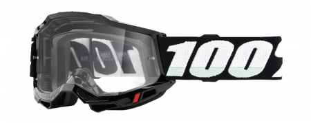 Ochelari - Ochelari cross/atv 100% Accuri Junior Black, lentila clara, culoare rama negru
